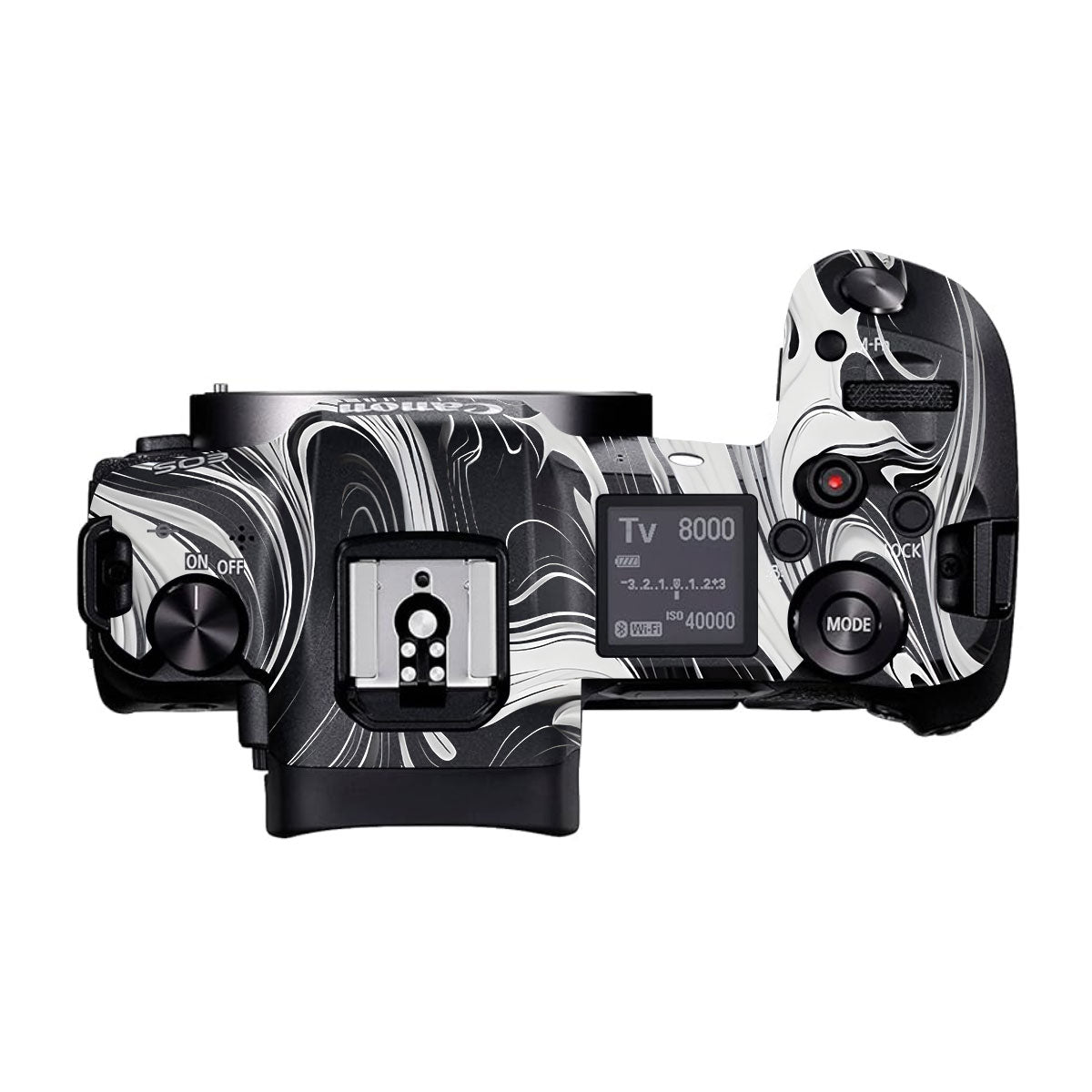 Black and White Marble Canon EOS R Camera Skins