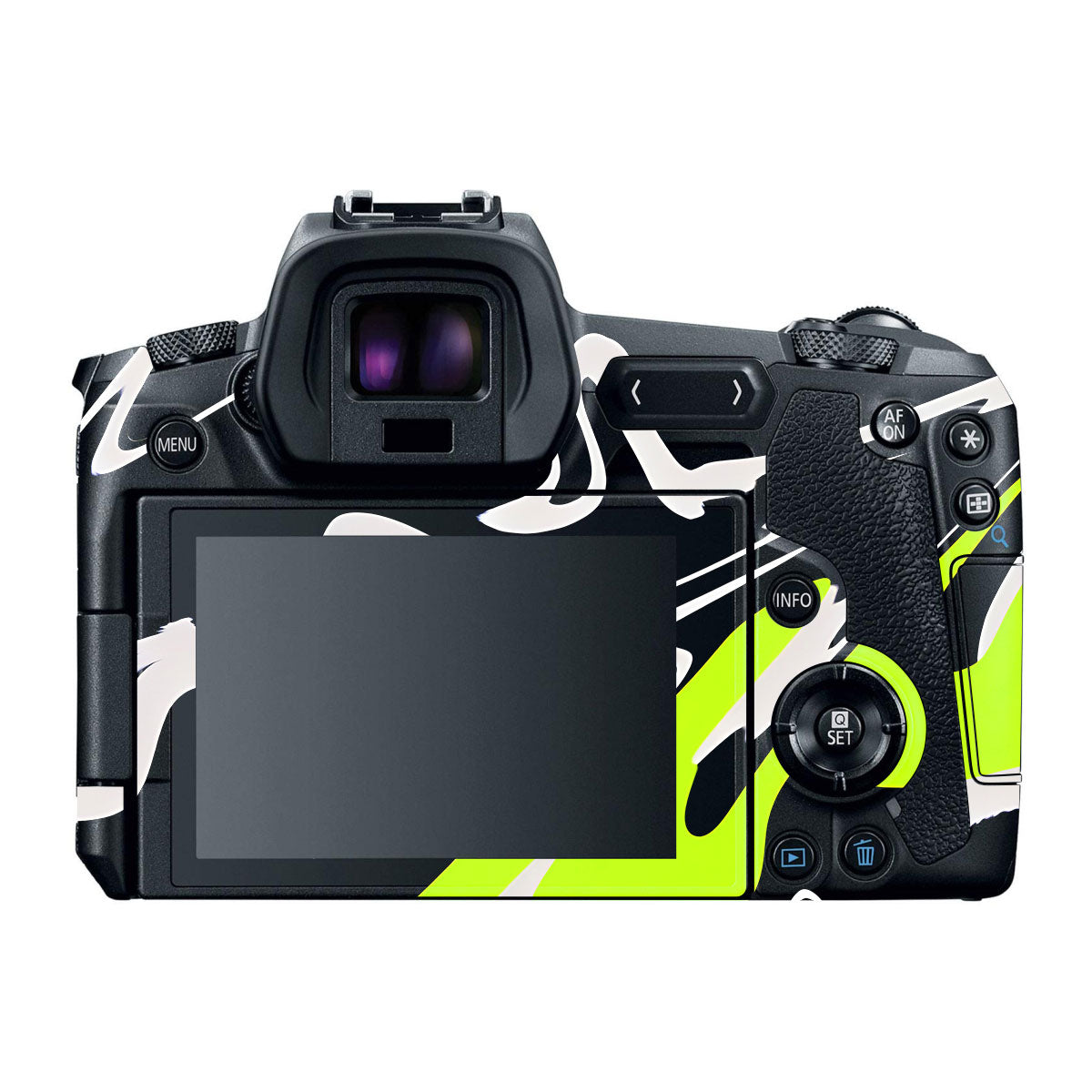 Neon Green and Black Pattern Canon EOS R Camera Skins