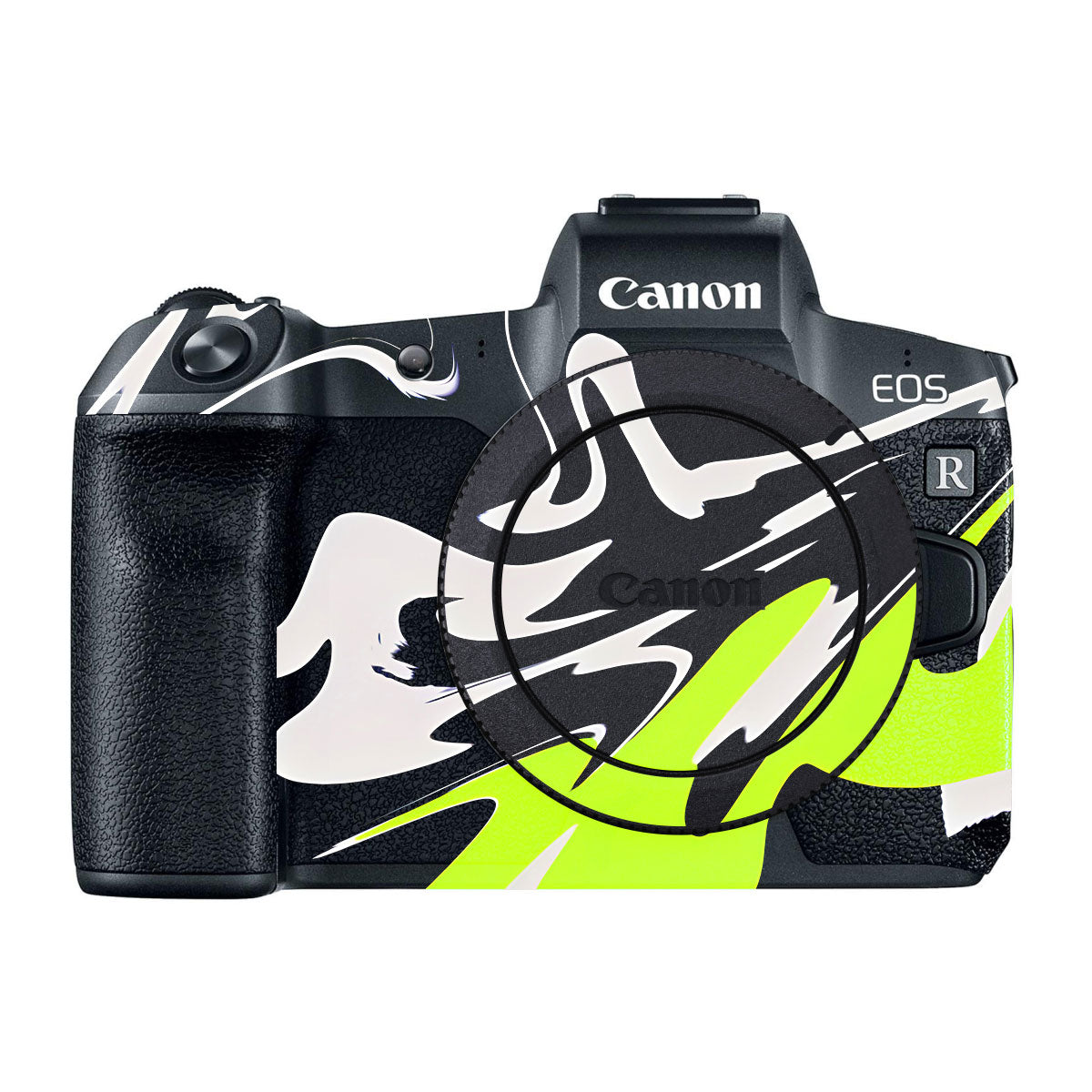 Neon Green and Black Pattern Canon EOS R Camera Skins