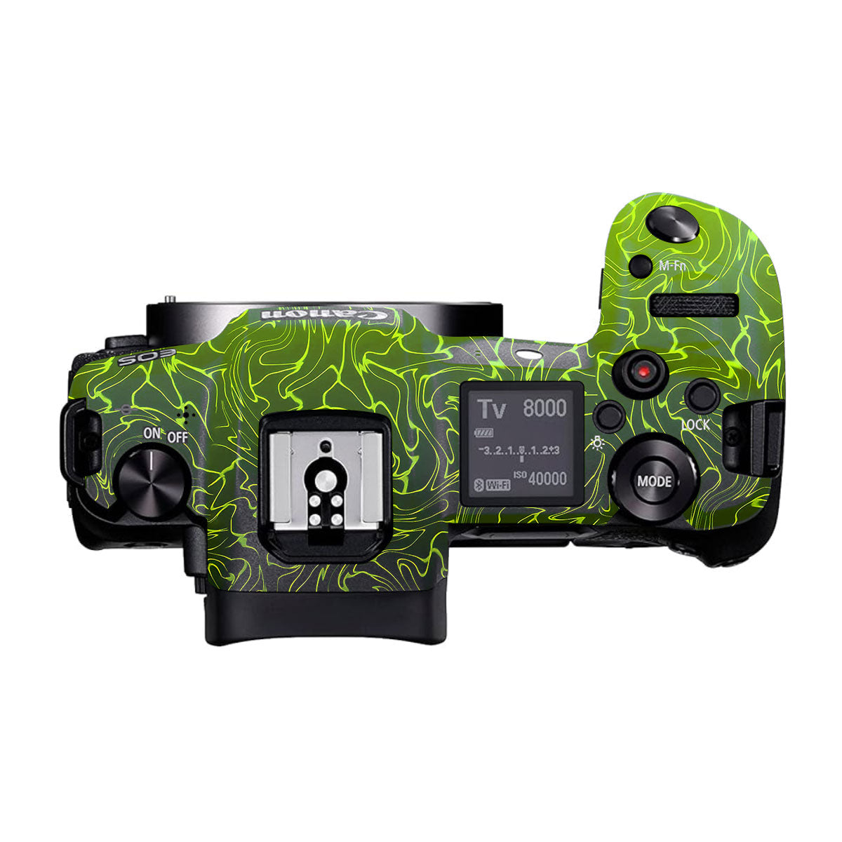 Lime Yellow to Black Gradient Canon EOS R Camera Skins