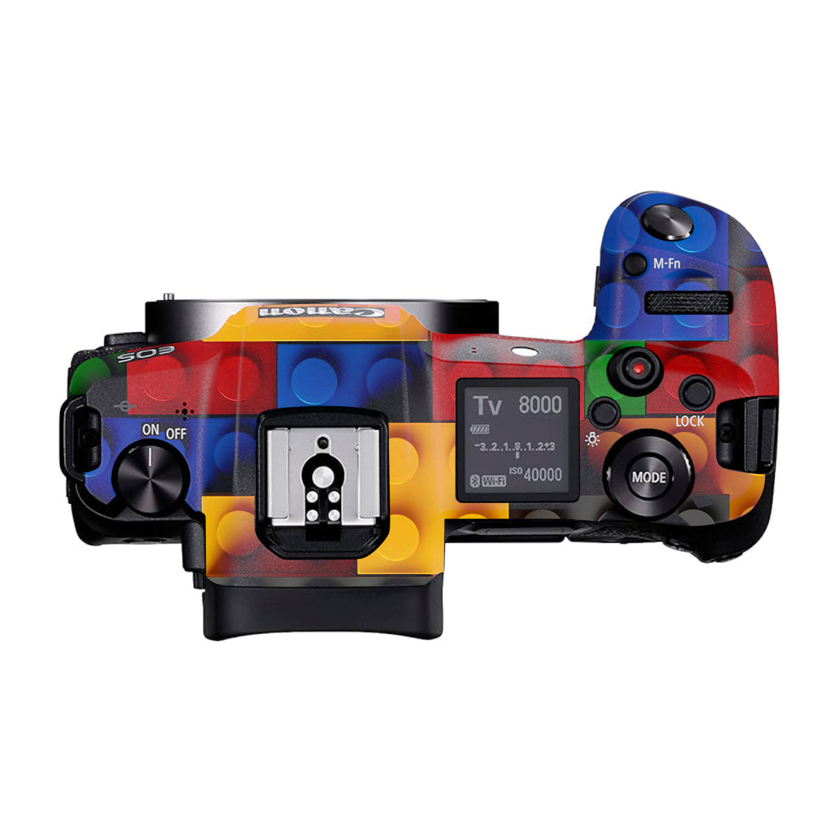 Colorful LEGO Brick Wall Pattern Canon EOS R Camera Skins