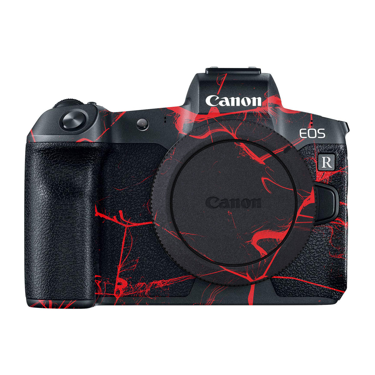 Red Neural Grid Canon EOS R Camera Skins