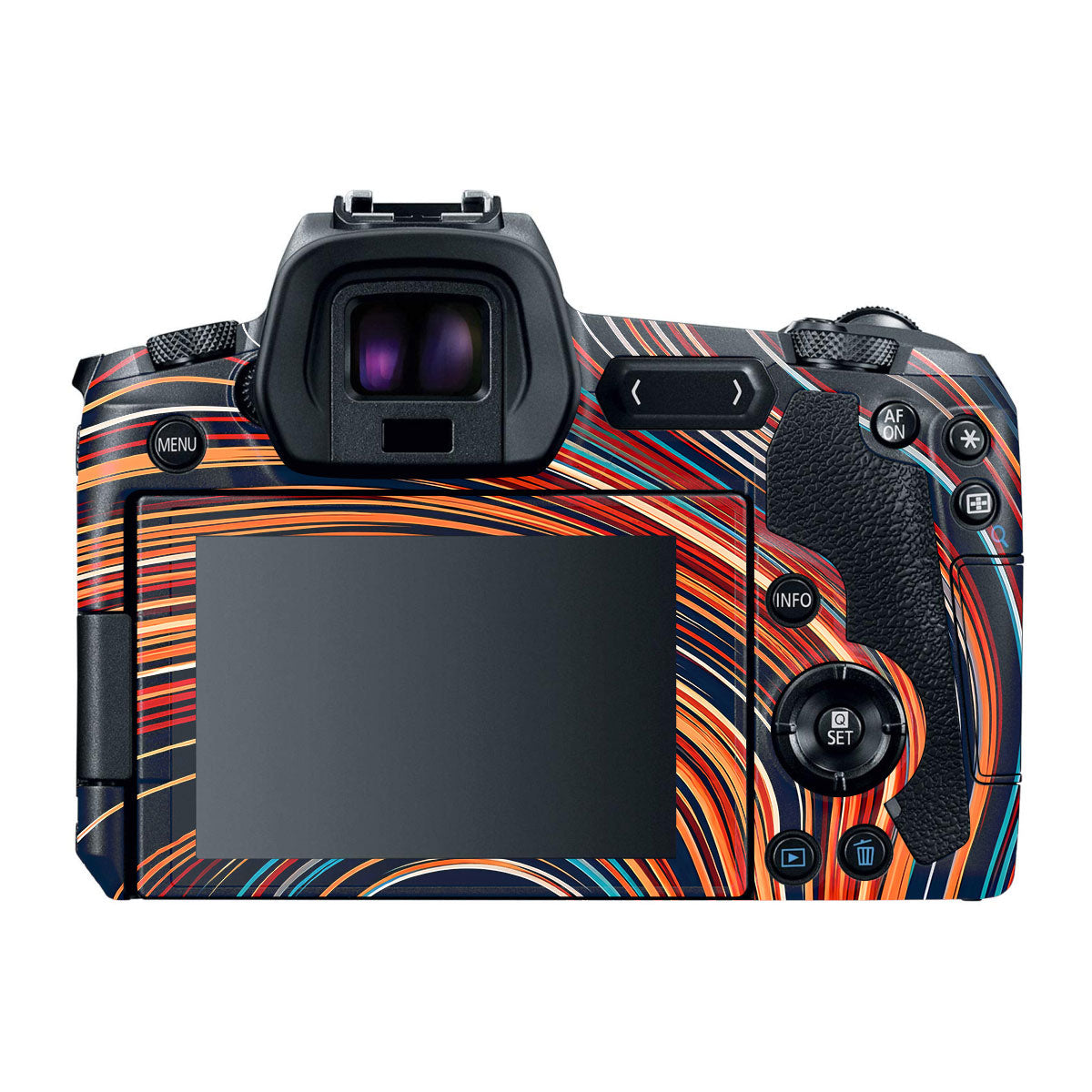 Retro Abstract Striped Swirl Canon EOS R Camera Skins