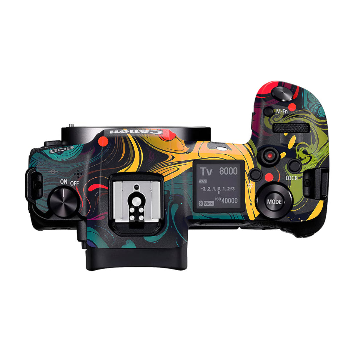 Psychedelic Color Swirl Canon EOS R Camera Skins