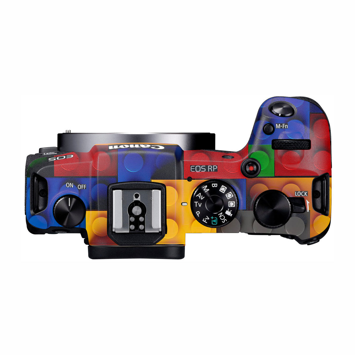 Colorful LEGO Brick Wall Pattern Canon EOS RP Camera Skins