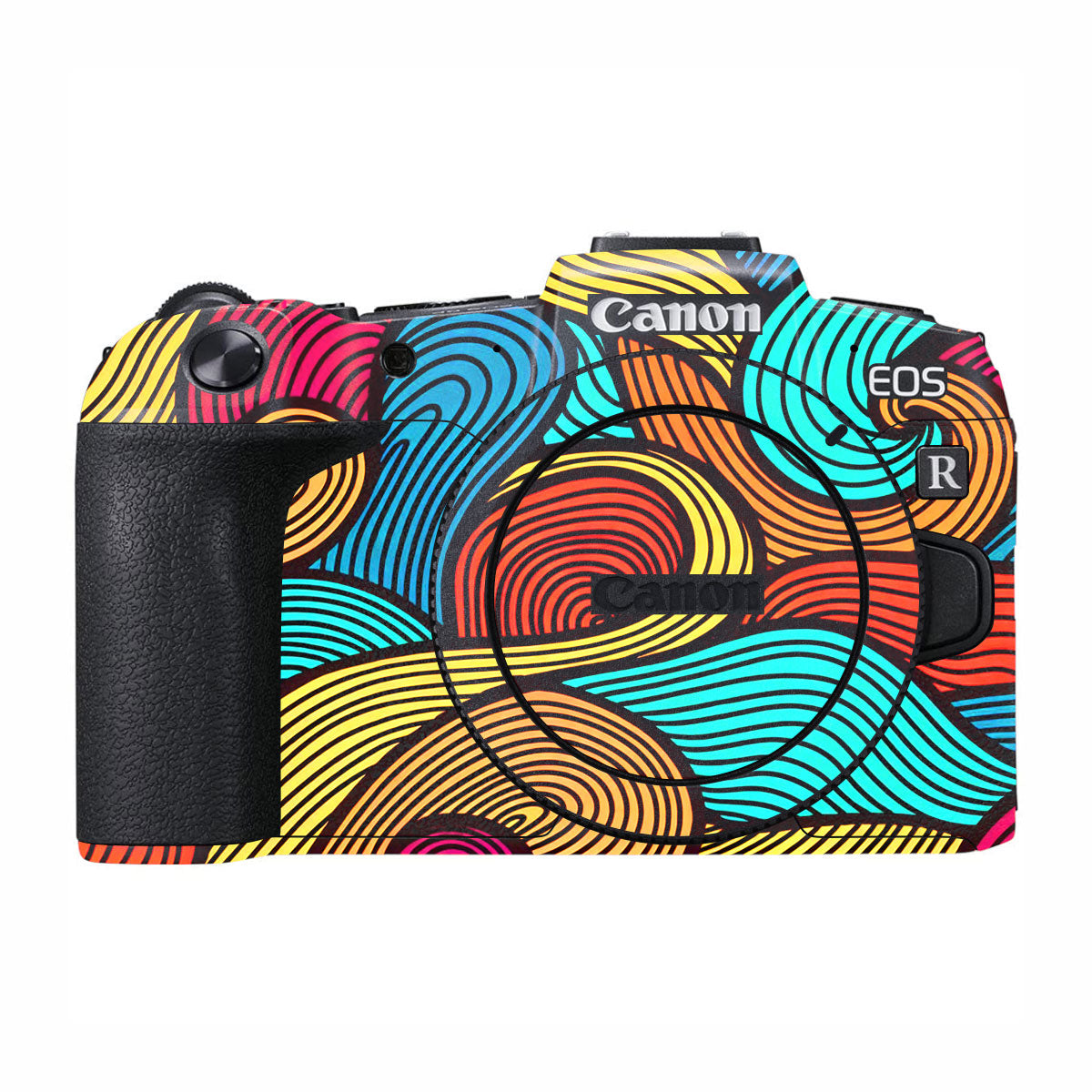 Retro Colorful Doodle Art Pattern Canon EOS RP Camera Skins