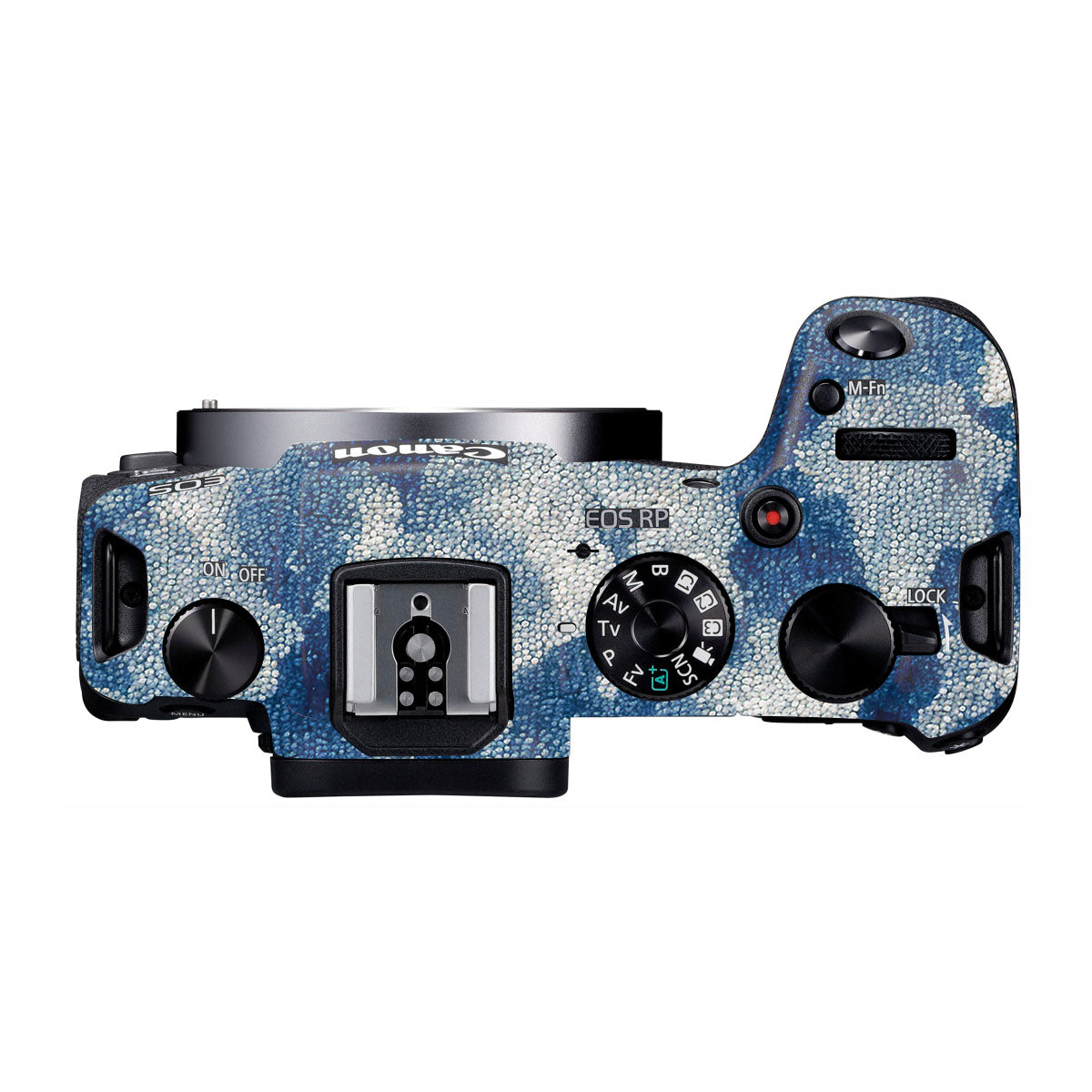 Blue Watercolor Fabric Canon EOS RP Camera Skins