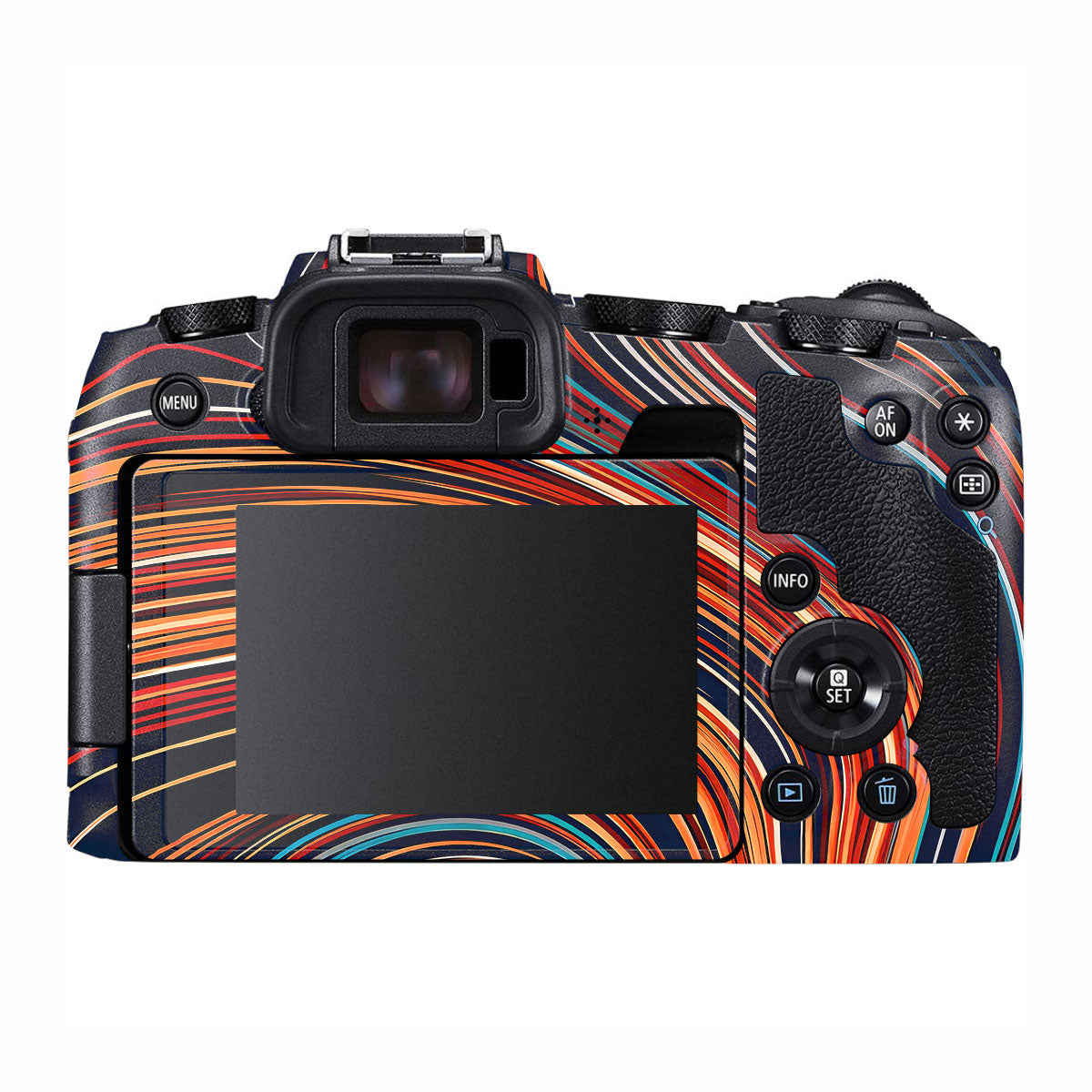 Retro Abstract Striped Swirl Canon EOS RP Camera Skins