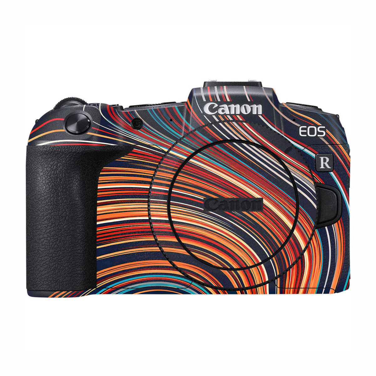 Retro Abstract Striped Swirl Canon EOS RP Camera Skins