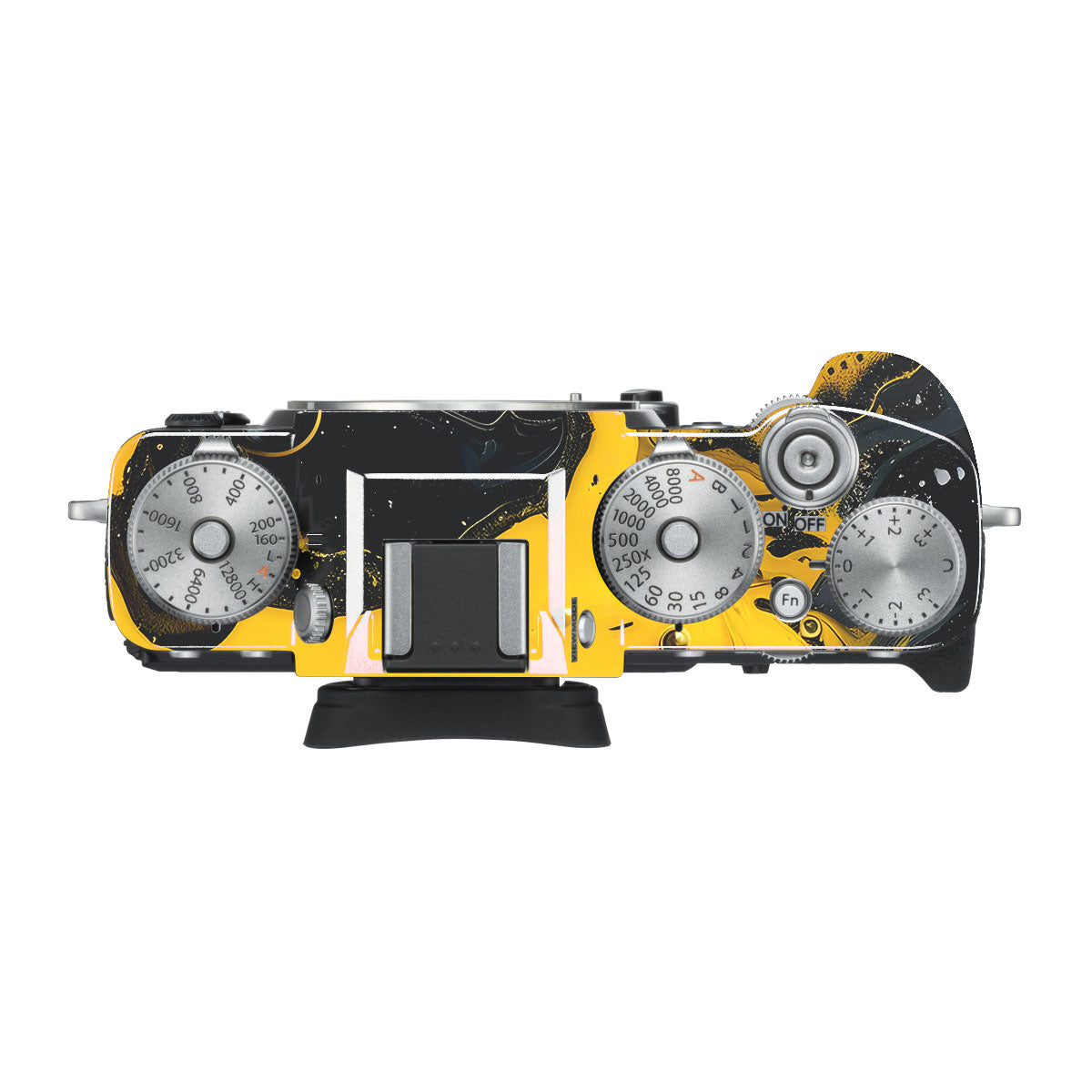 Yellow and Black Paint Swirls FujiFilm X-T3 Camera Skin