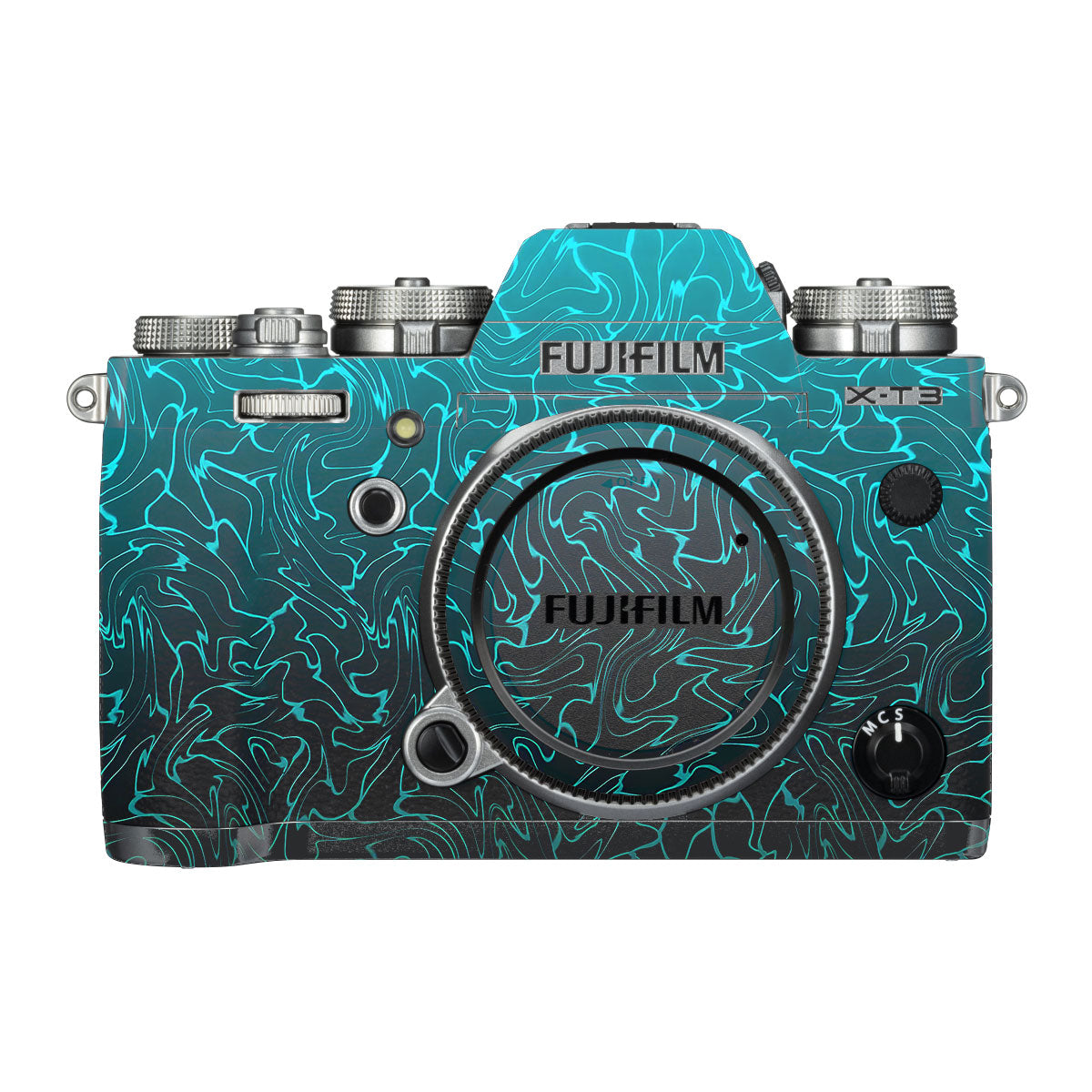Lime Yellow to Black Gradient FujiFilm X-T3 Camera Skin