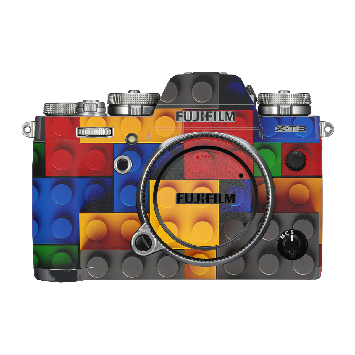 Retro Colorful Doodle Art Pattern FujiFilm X-T3 Camera Skin