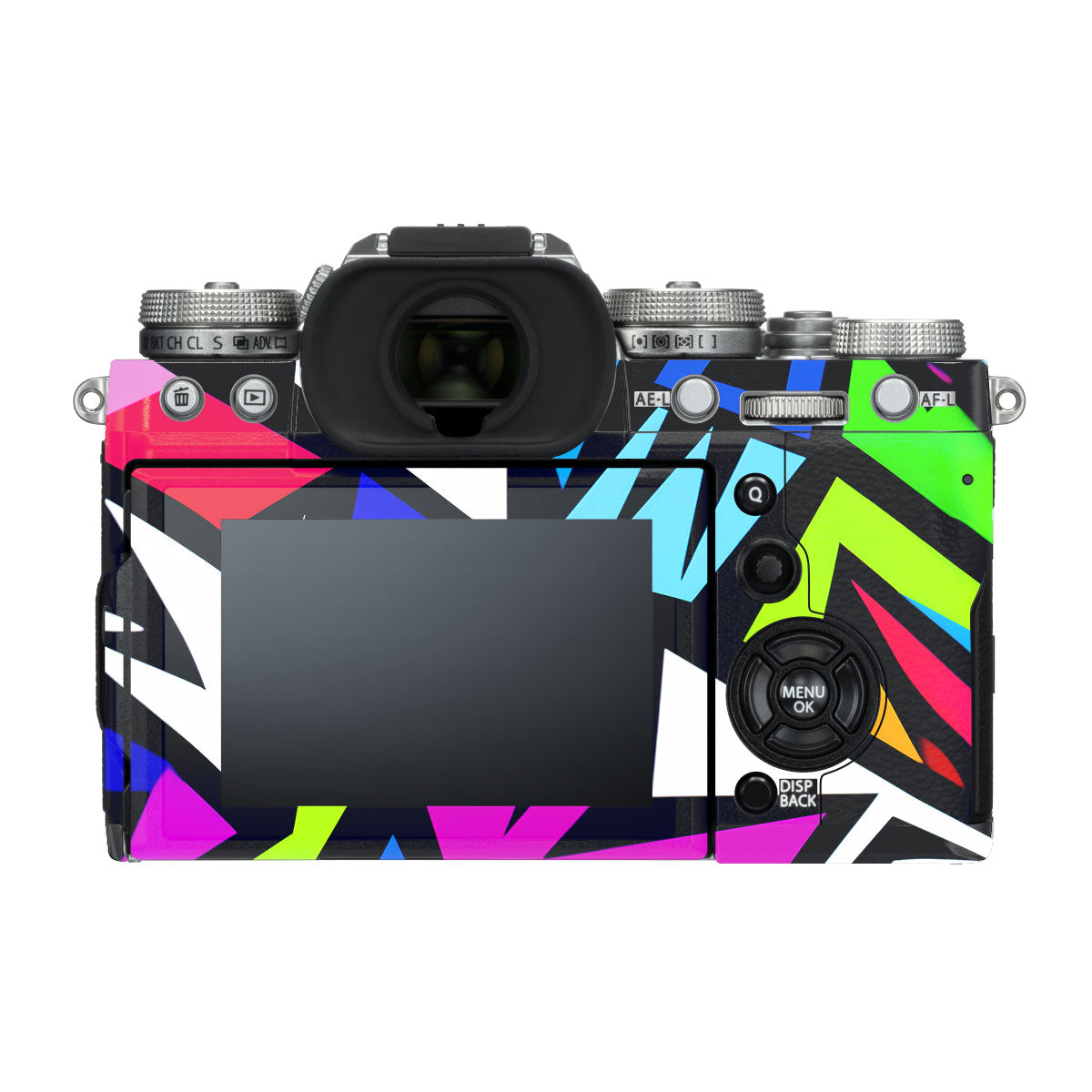 Retro Abstract Striped Swirl FujiFilm X-T3 Camera Skin