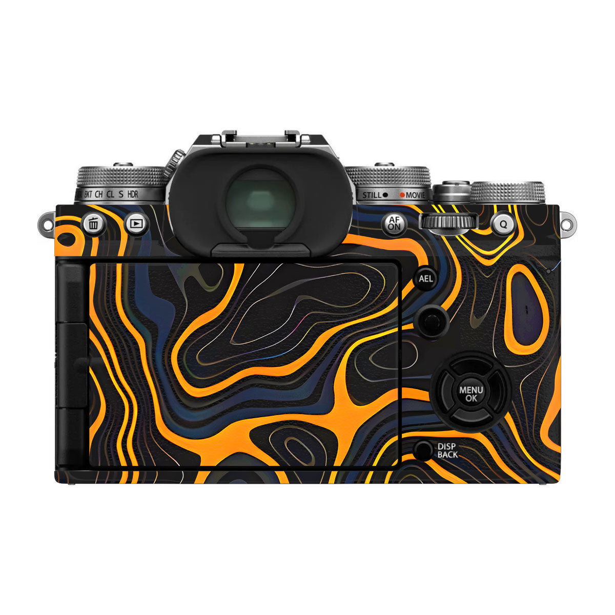 Amber Topographic Waves FujiFilm X-T4 Camera Skin