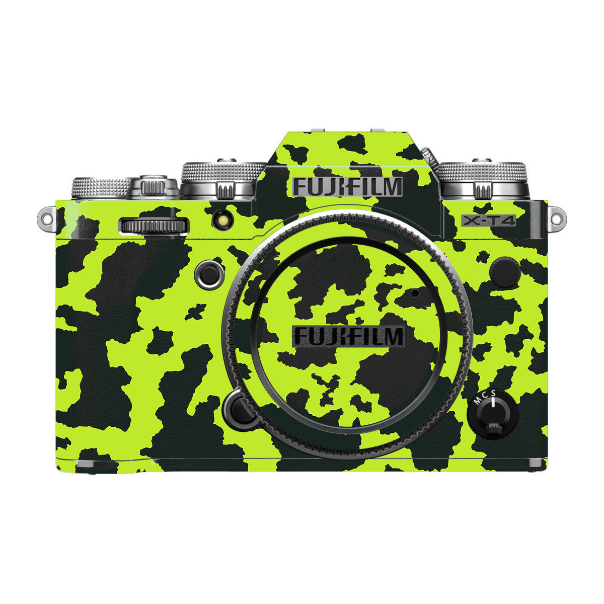 Neon Green Splatter FujiFilm X-T4 Camera Skin