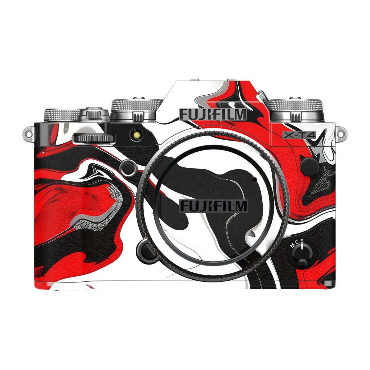 Scarlet and White Motion FujiFilm X-T4 Camera Skin