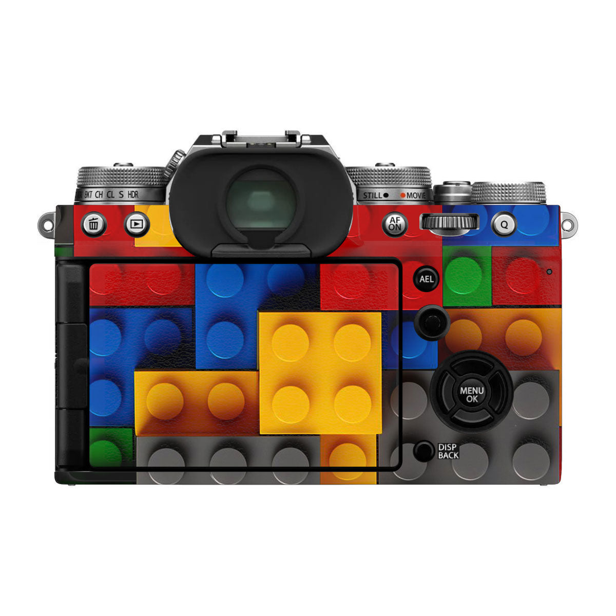 Retro Colorful Doodle Art Pattern FujiFilm X-T4 Camera Skin