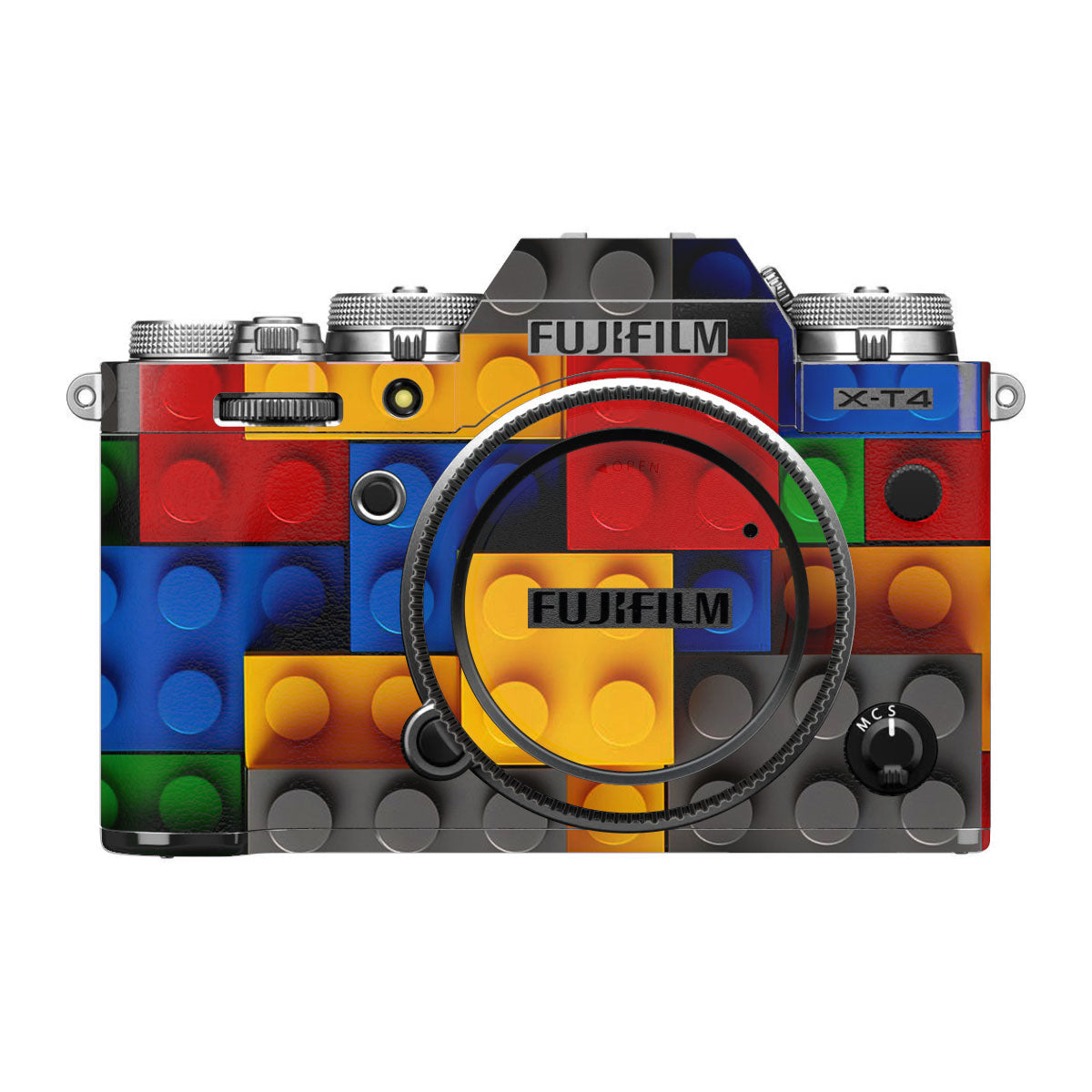 Retro Colorful Doodle Art Pattern FujiFilm X-T4 Camera Skin