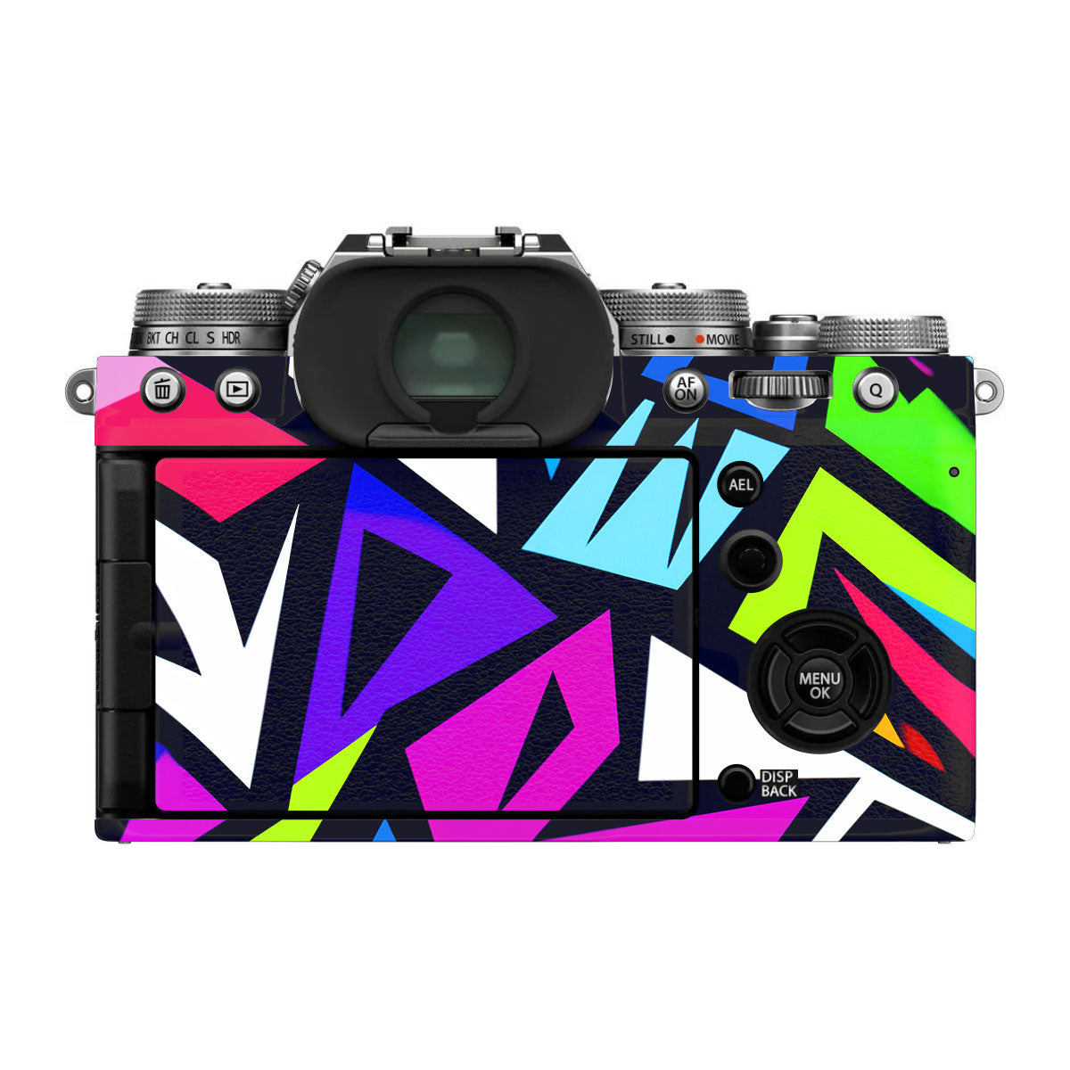 Retro Abstract Striped Swirl FujiFilm X-T4 Camera Skin