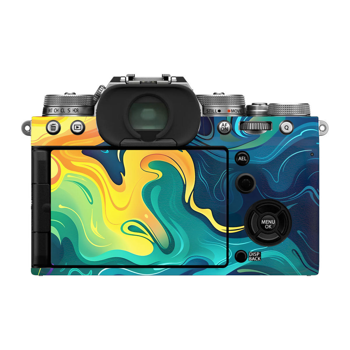 Mid-Century Abstract Swirl FujiFilm X-T4 Camera Skin