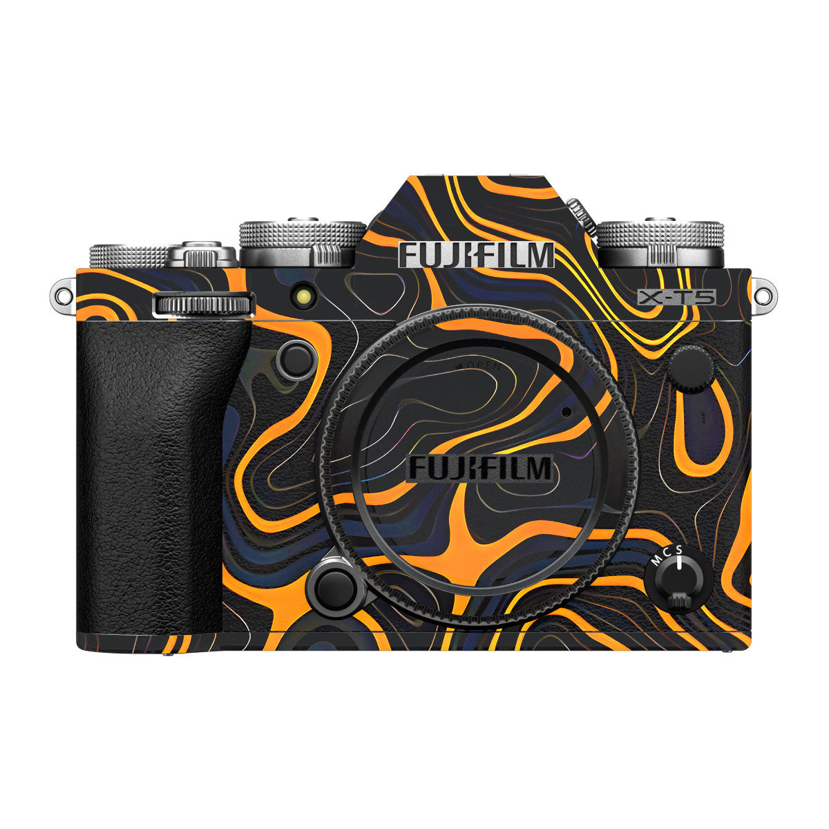 Amber Topographic Waves FujiFilm X-T5 Camera Skin