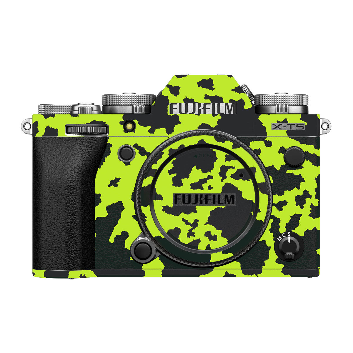 Neon Green Splatter FujiFilm X-T5 Camera Skin