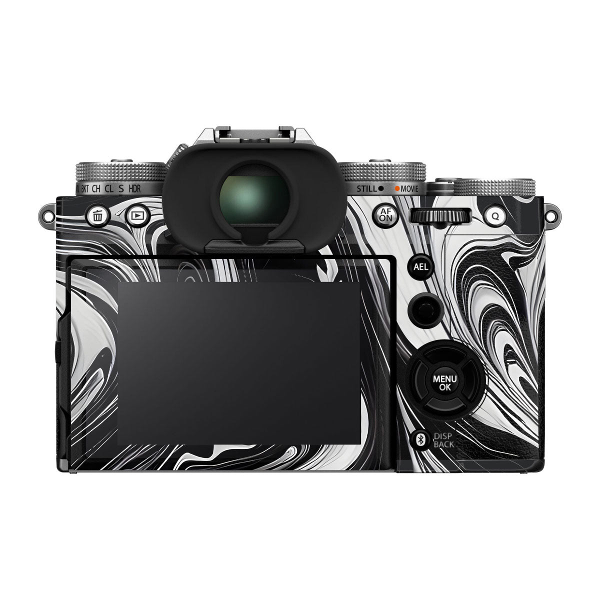 Black and White Marble FujiFilm X-T5 Camera Skin
