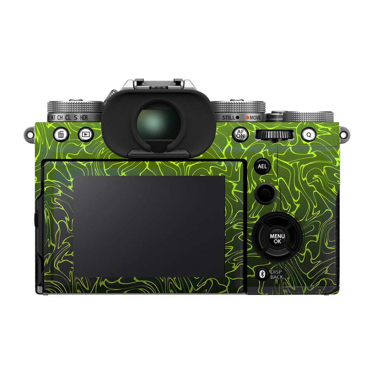 Lime Yellow to Black Gradient FujiFilm X-T5 Camera Skin