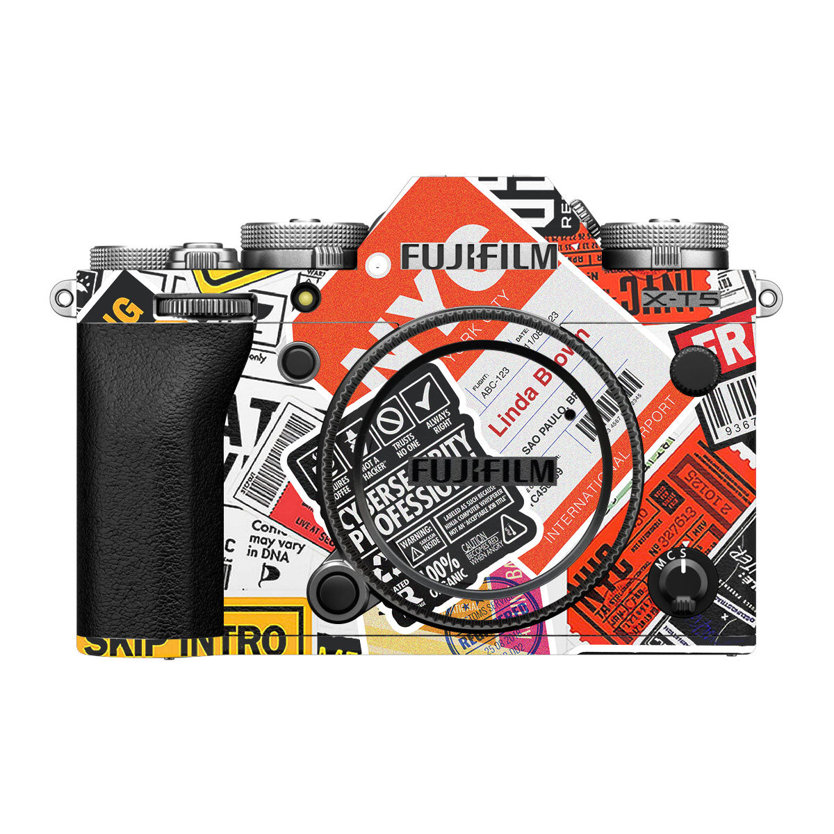 Tech Aesthetic Sticker Collage FujiFilm X-T5 Camera Skin
