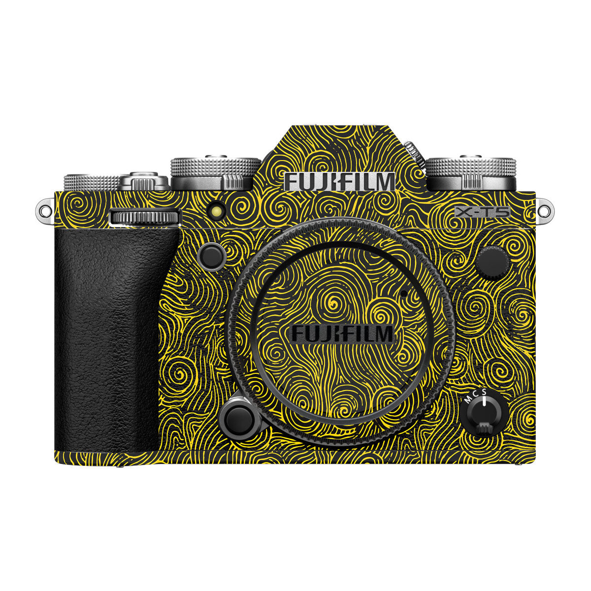 Yellow Spirals FujiFilm X-T5 Camera Skin