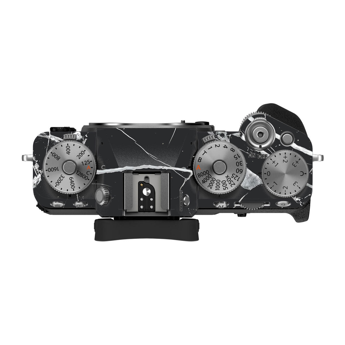 White Veins on Black FujiFilm X-T5 Camera Skin
