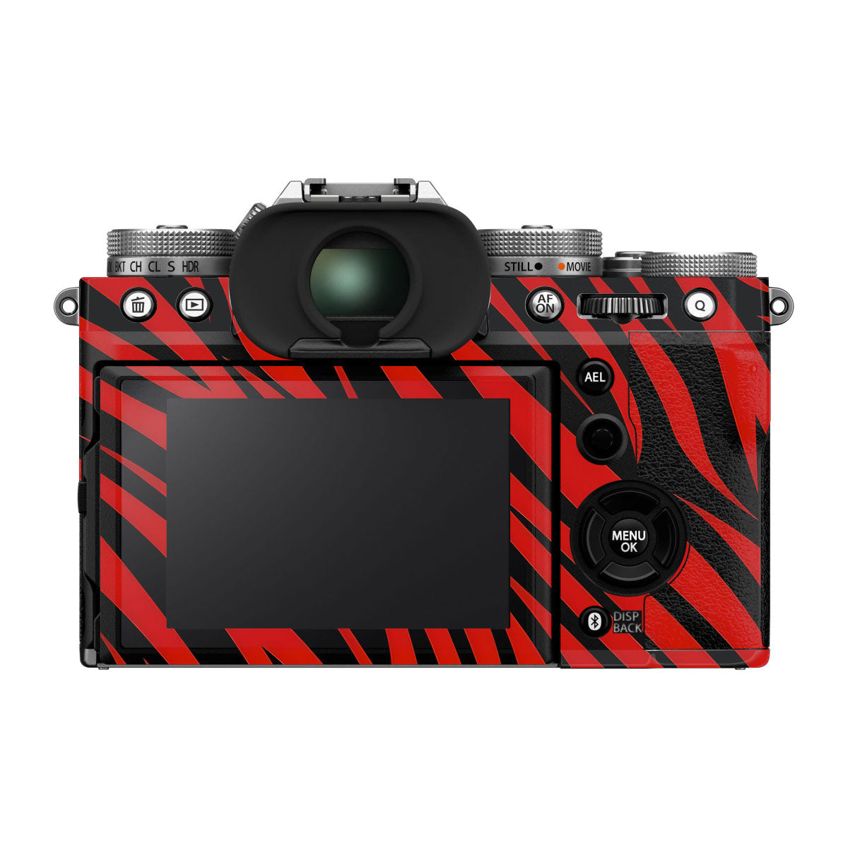 Red and Black Stripes FujiFilm X-T5 Camera Skin