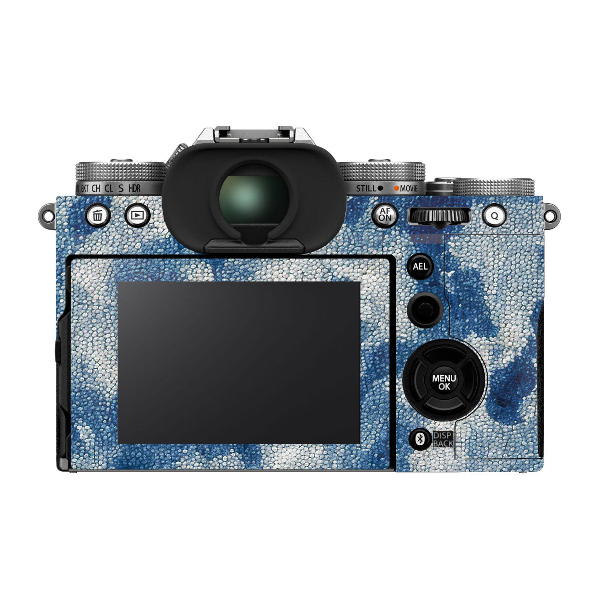 Blue Watercolor Fabric FujiFilm X-T5 Camera Skin