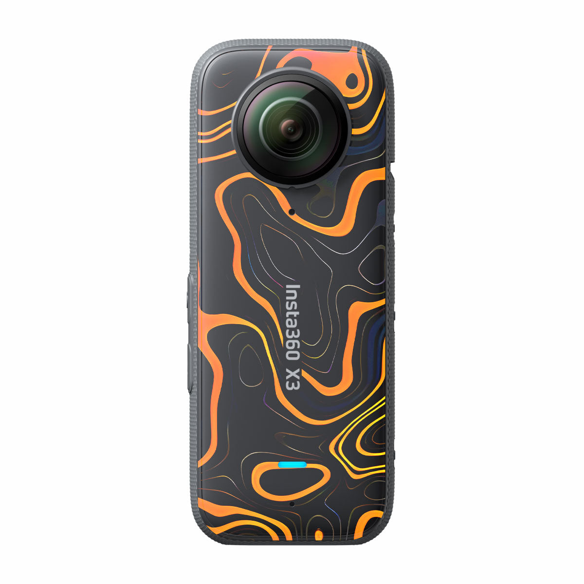 Amber Topographic Waves Insta360 X3 Camera Skins