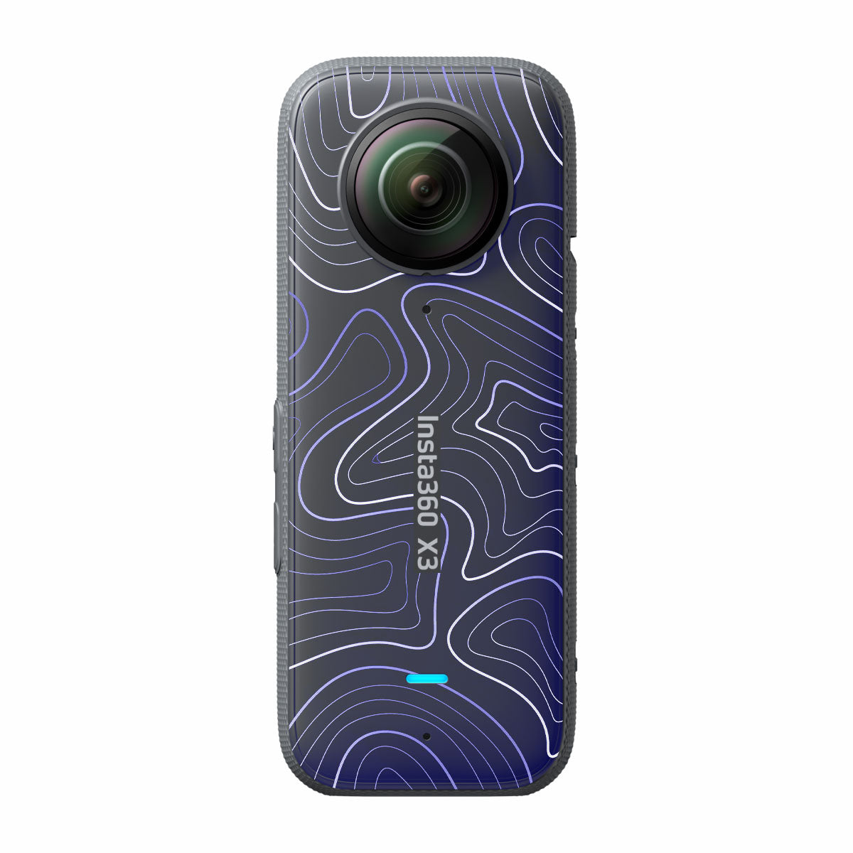 Deep Blue Contour Insta360 X3 Camera Skins