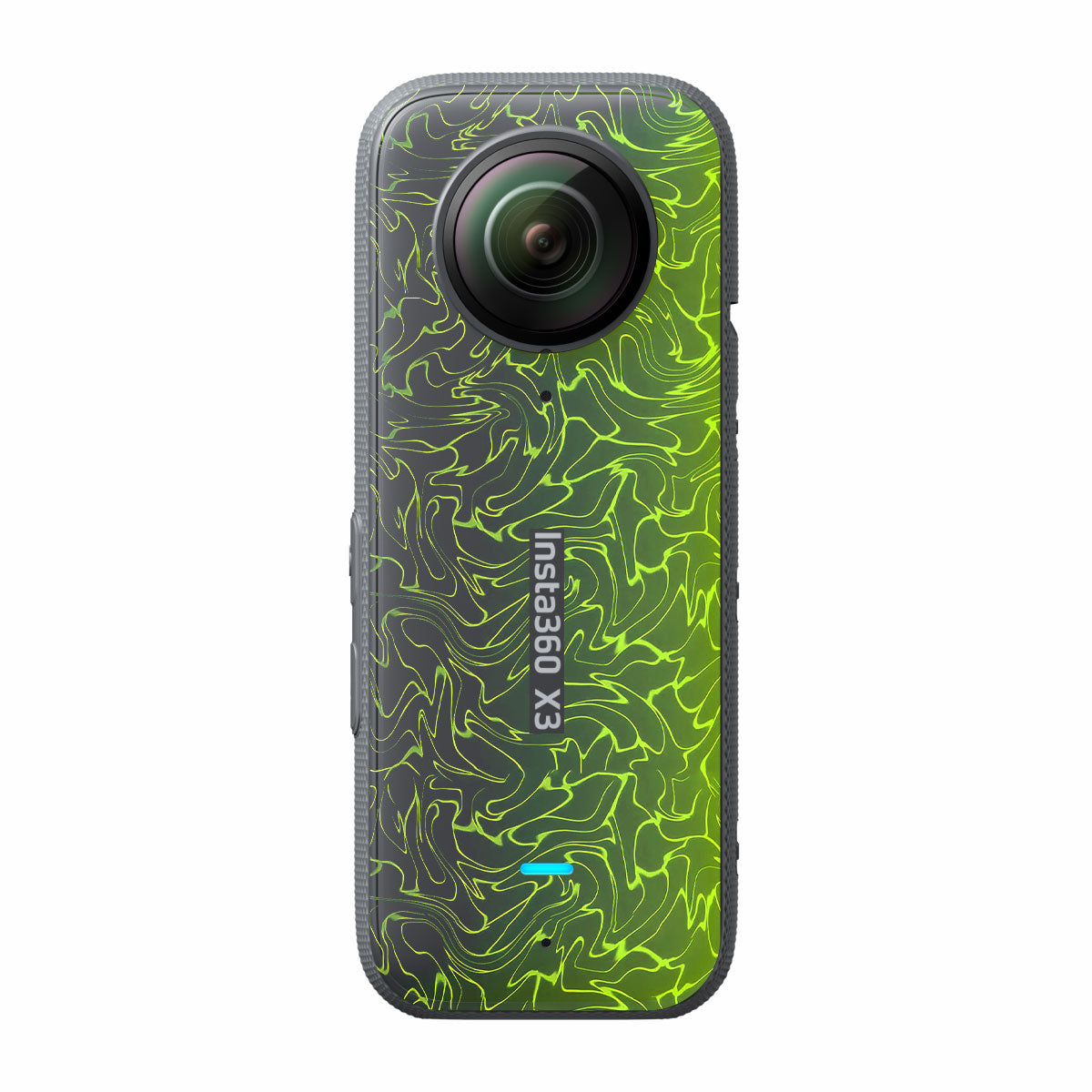 Lime Yellow to Black Gradient Insta360 X3 Camera Skins