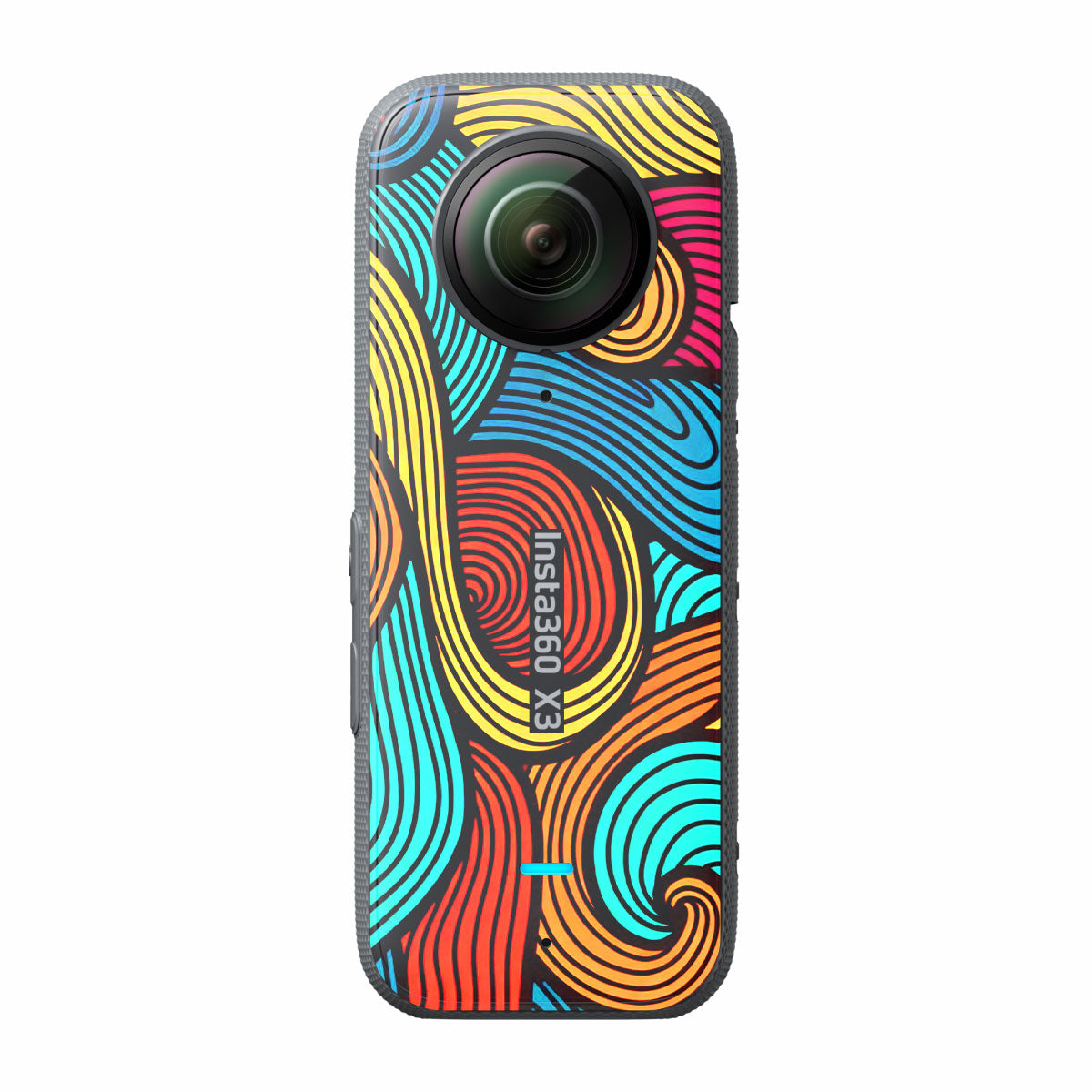 Retro Colorful Doodle Art Pattern Insta360 X3 Camera Skins