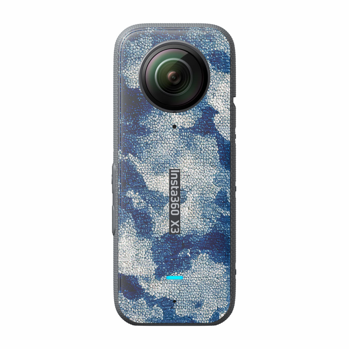 Blue Watercolor Fabric Insta360 X3 Camera Skins