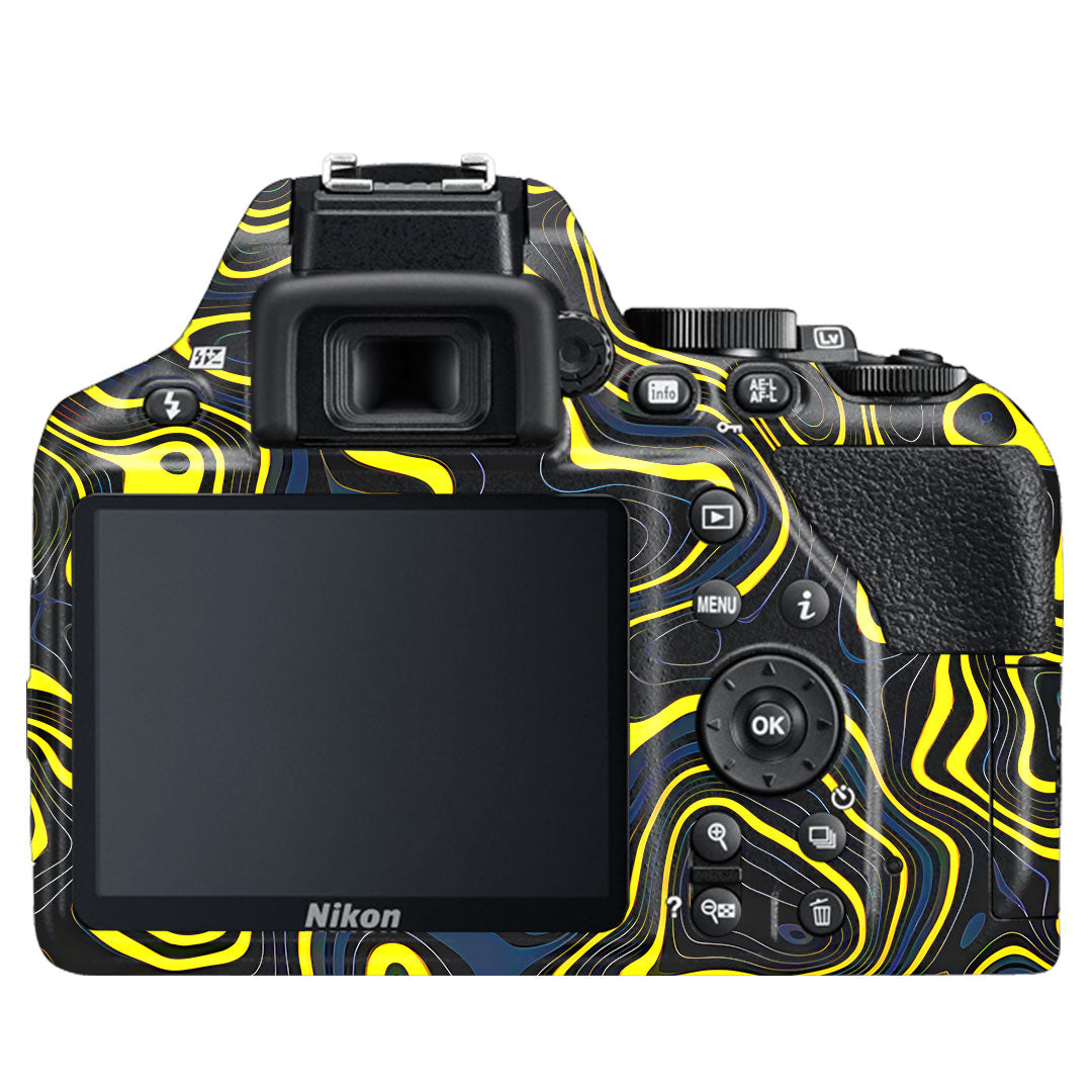Neon Lava Contours Nikon D3500 Camera Skins