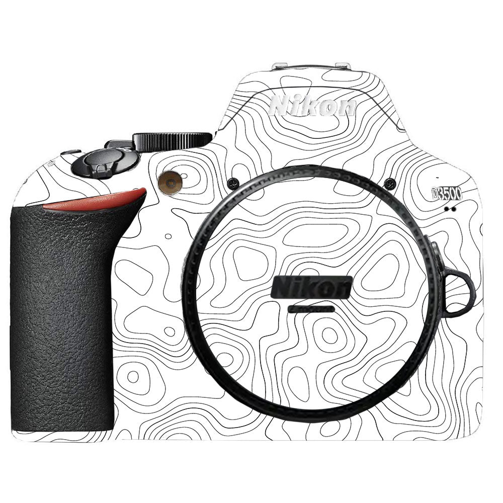 White Contour Design Nikon D3500 Camera Skins