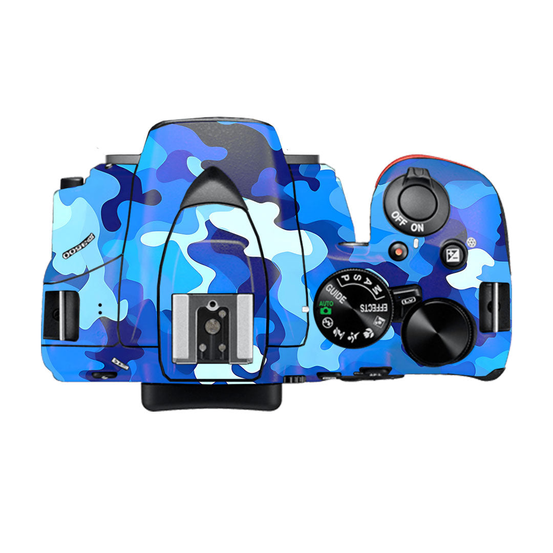 Arctic Blue Camo Pattern Nikon D3500 Camera Skins