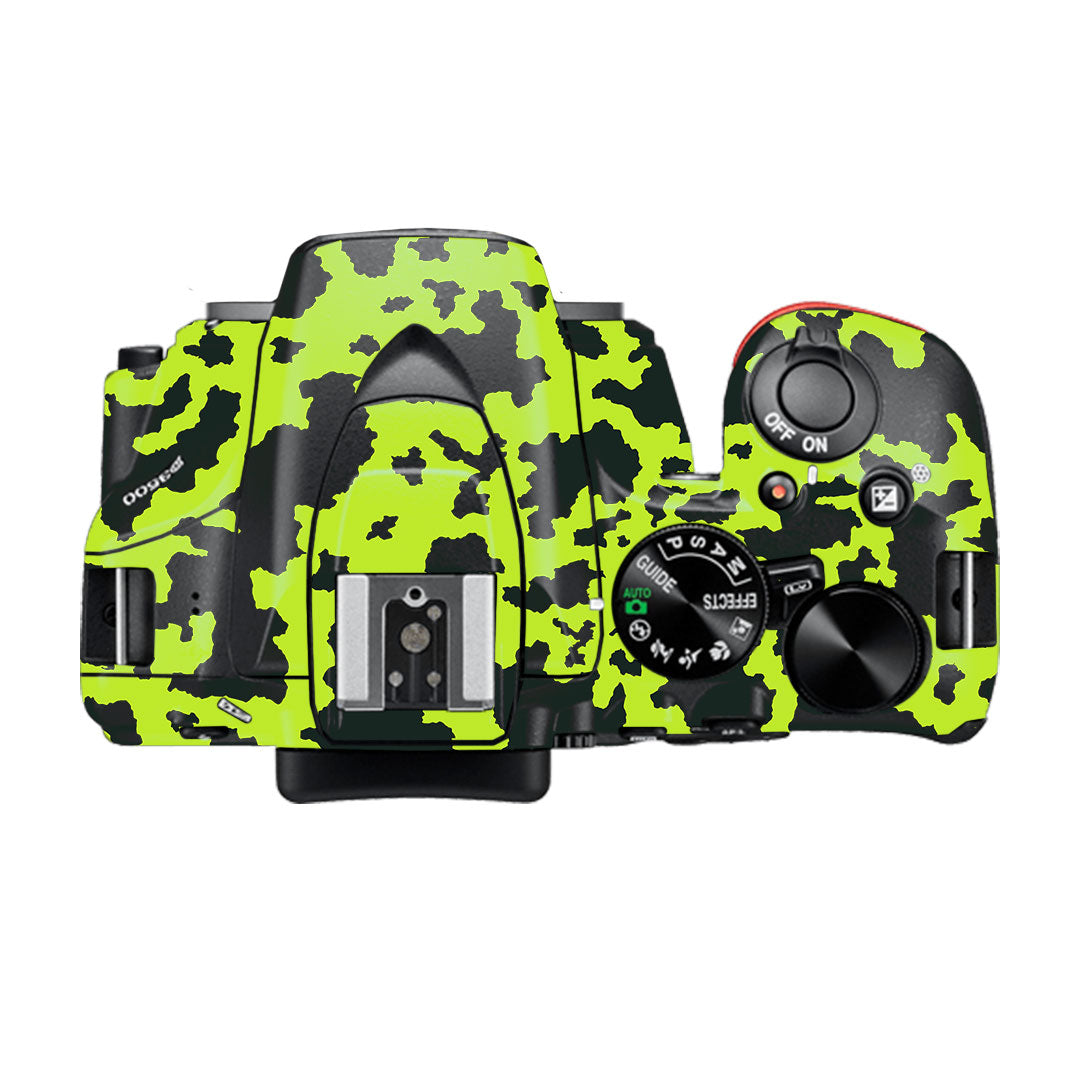 Neon Green Splatter Nikon D3500 Camera Skin