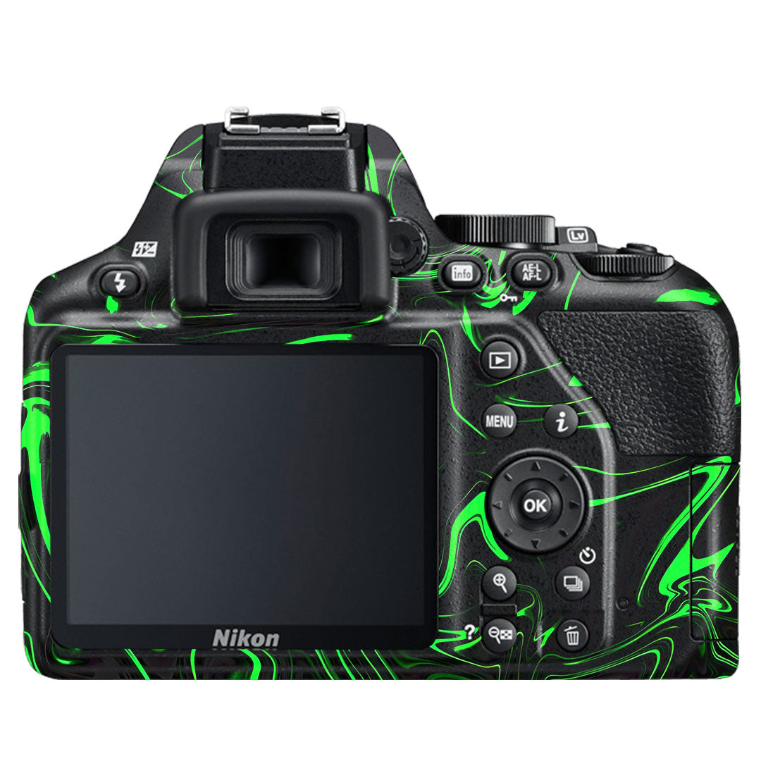 Green Liquid Pattern Nikon D3500 Camera Skin