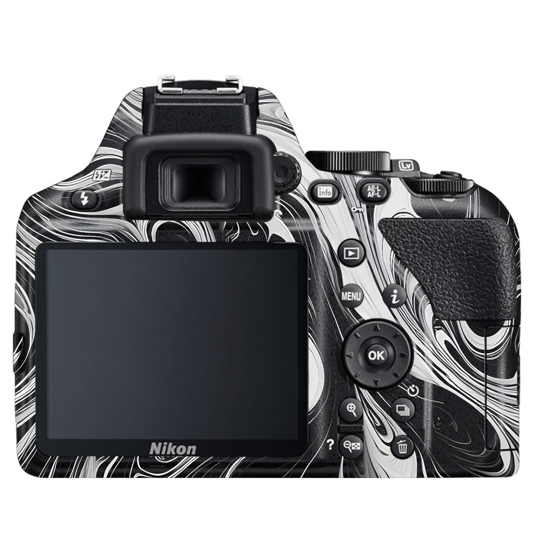 Black and White Marble Nikon D3500 Camera Skin