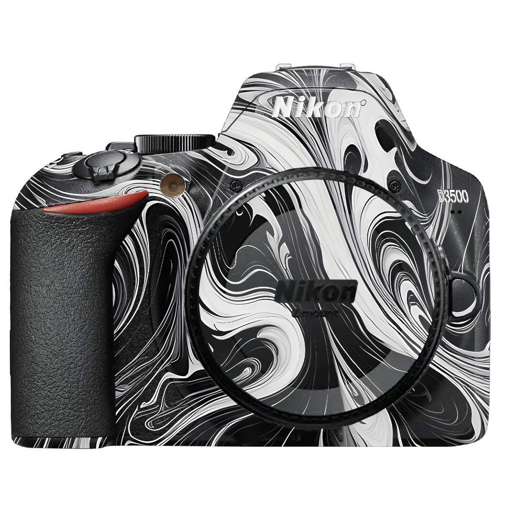 Black and White Marble Nikon D3500 Camera Skin