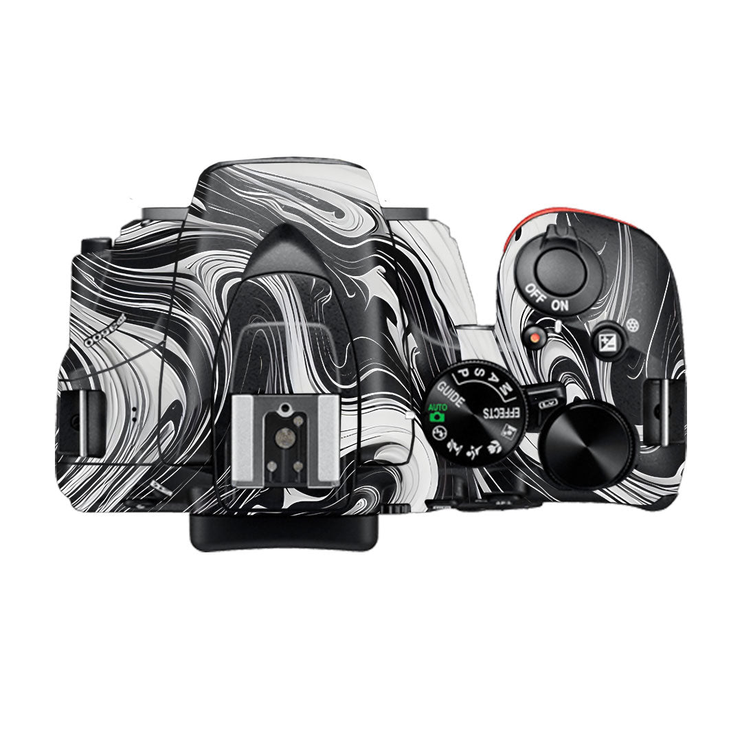 Black and White Marble Nikon D3500 Camera Skin