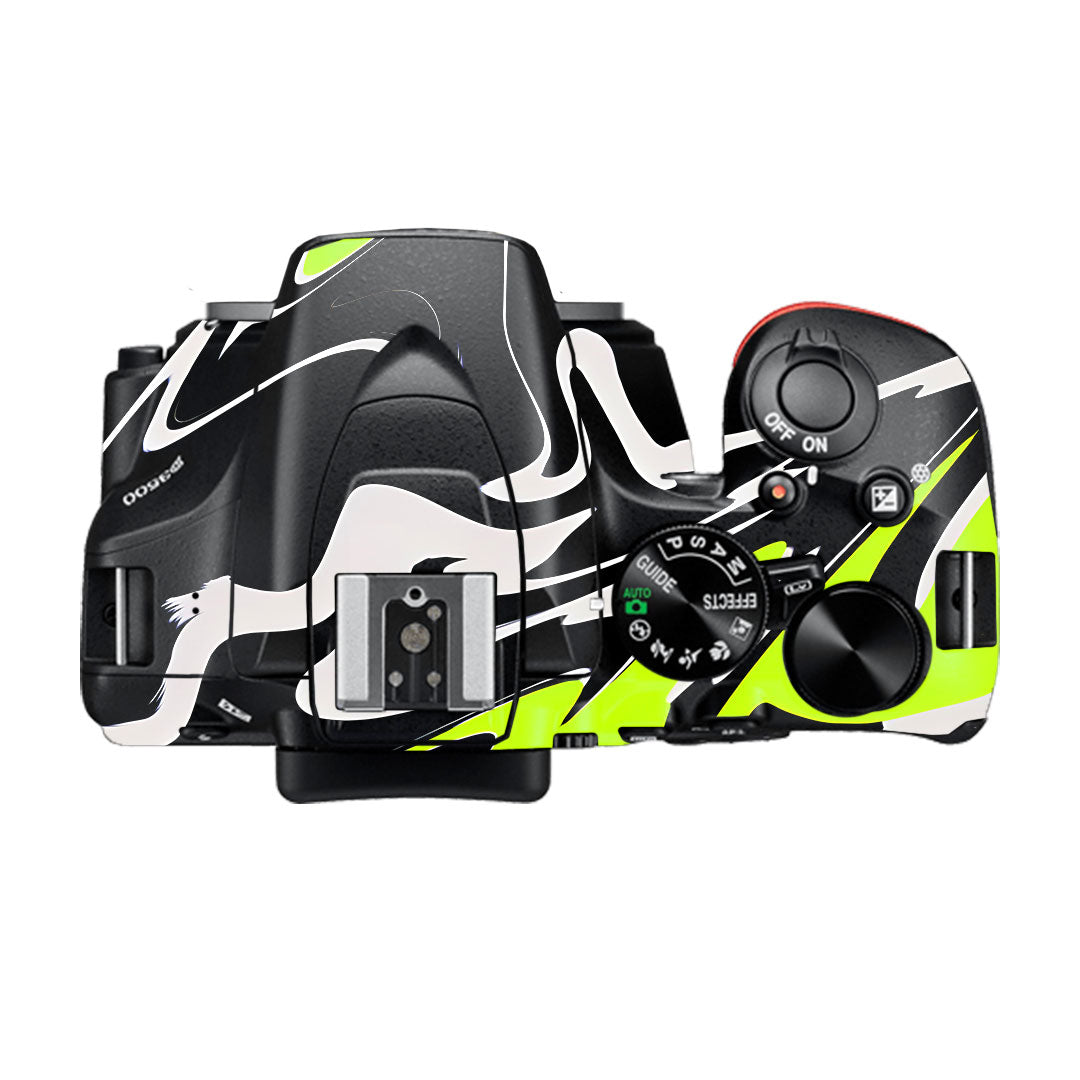 Neon Green and Black Pattern Nikon D3500 Camera Skin