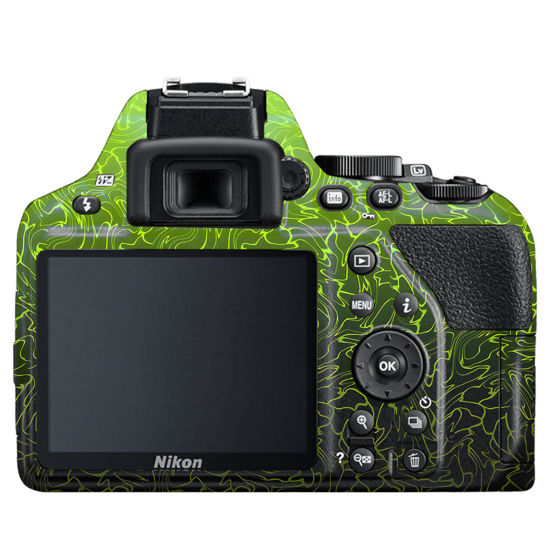 Lime Yellow to Black Gradient Nikon D3500 Camera Skin
