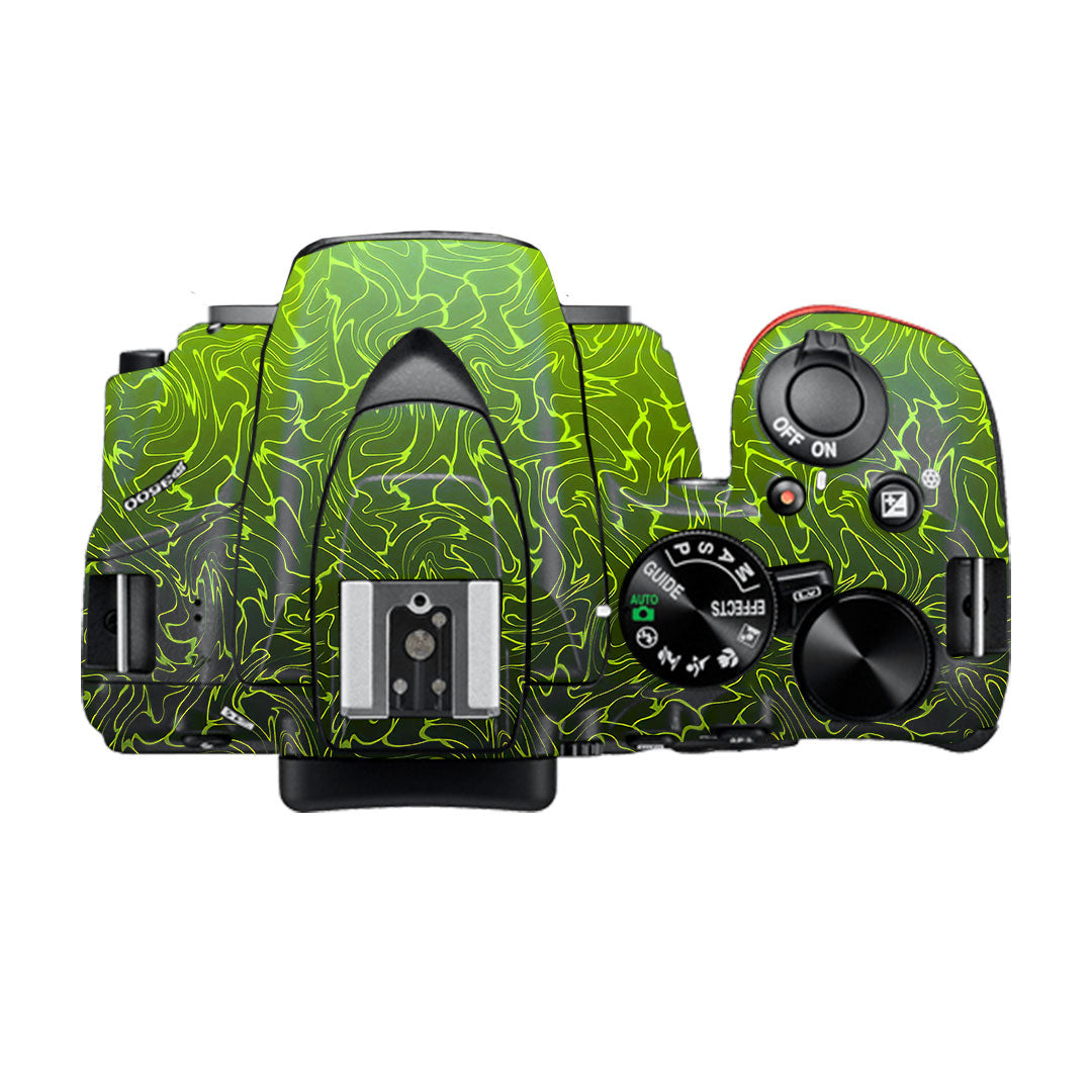 Lime Yellow to Black Gradient Nikon D3500 Camera Skin