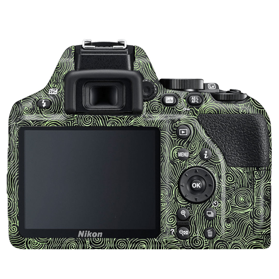 Green Spirals Nikon D3500 Camera Skin